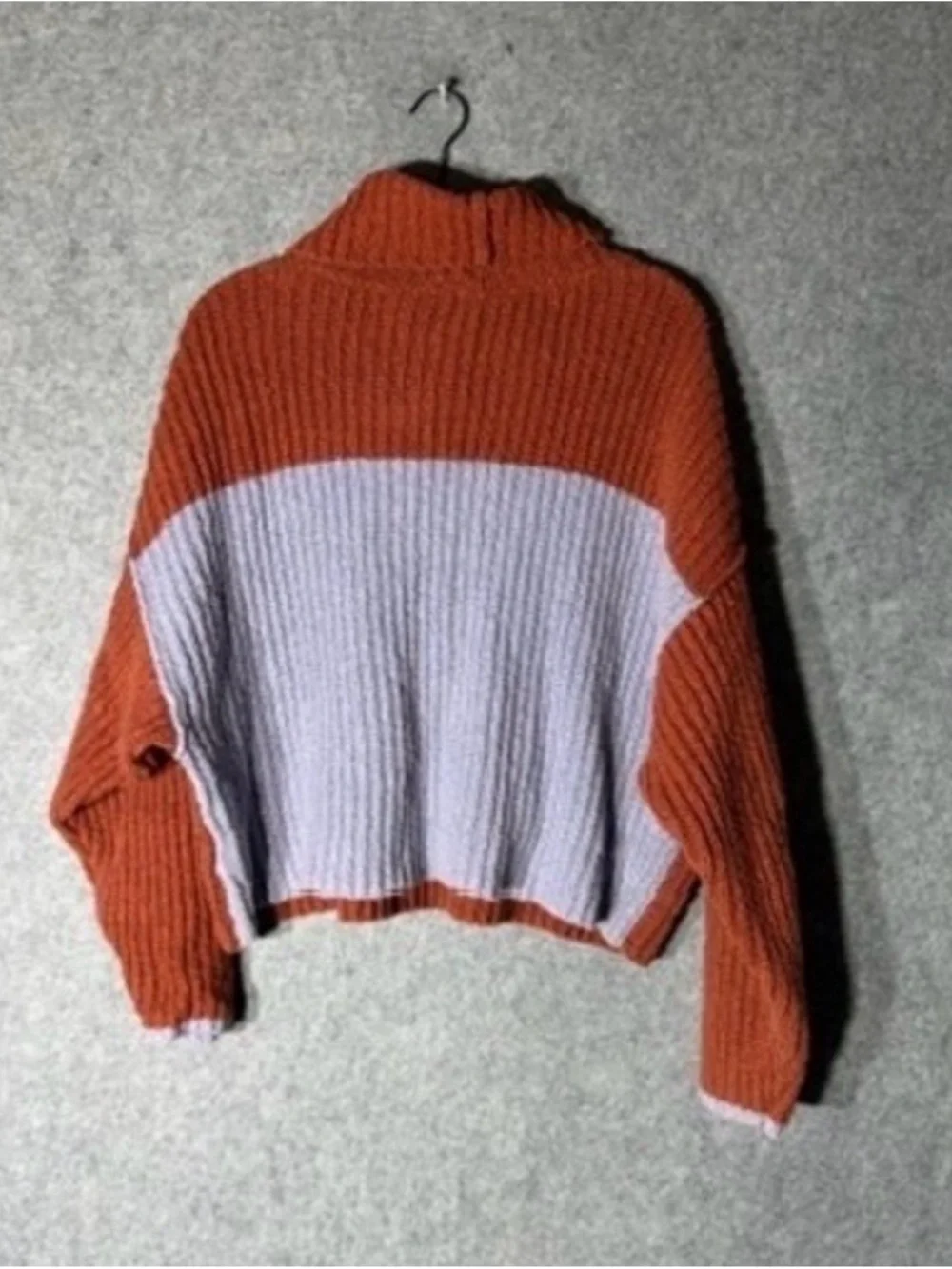 Free People Movement Check It Out Pullover Sweater Rusty Orange Geometric Sz S